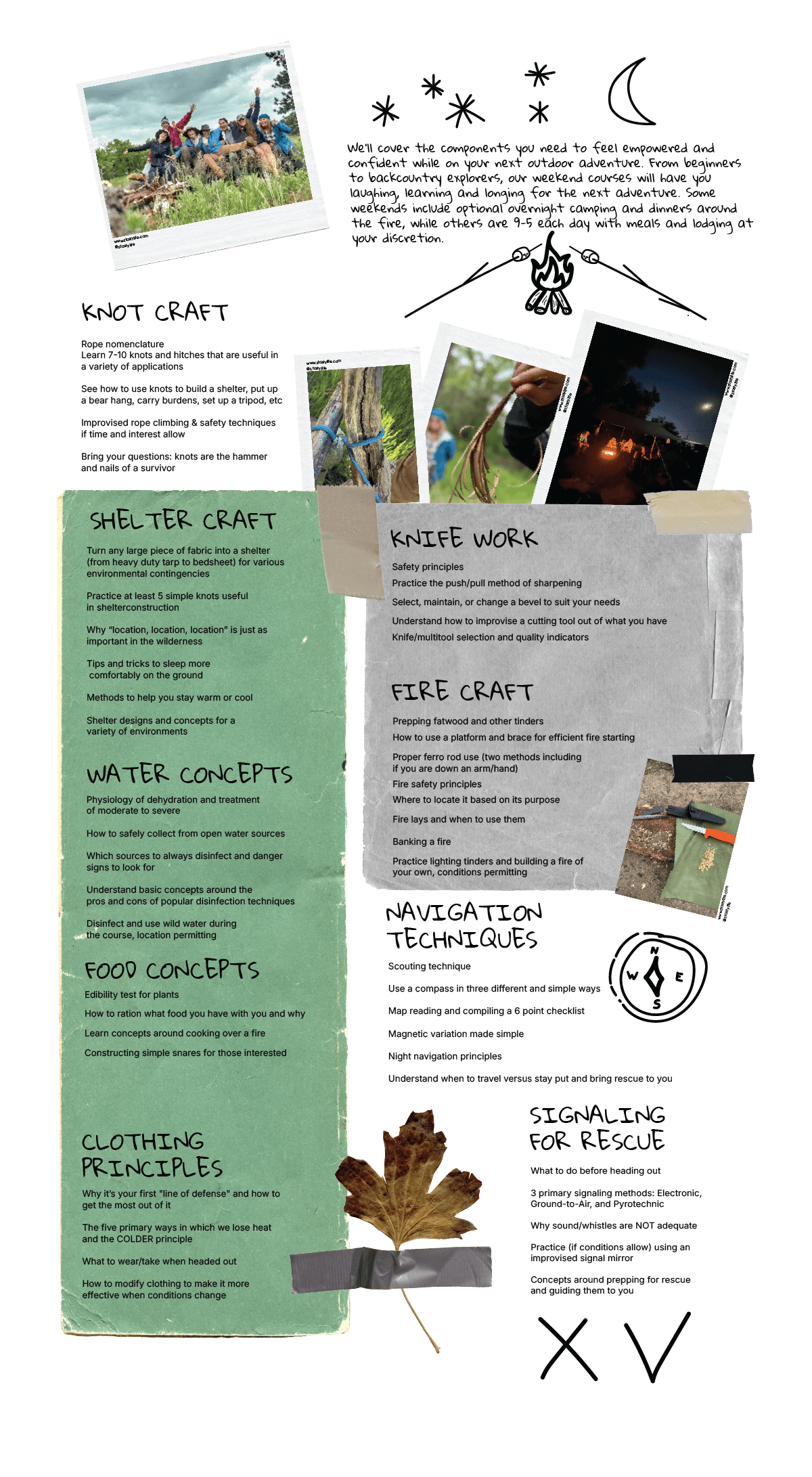 Overview of skills learned at OWLS Weekend Course